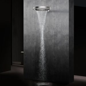 سردوش استیل رینگی 40 سانت (کروم، مشکی)